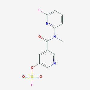 B2691288 2-Fluoro-6-[(5-fluorosulfonyloxypyridine-3-carbonyl)-methylamino]pyridine CAS No. 2418681-18-0