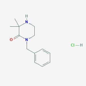 molecular formula C13H19ClN2O B2691295 1-苄基-3,3-二甲基哌嗪-2-酮盐酸盐 CAS No. 23914-09-2
