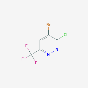 molecular formula C5HBrClF3N2 B2691297 4-溴-3-氯-6-(三氟甲基)吡啶 CAS No. 2092315-17-6