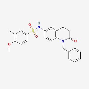 molecular formula C24H24N2O4S B2691300 N-(1-苄基-2-氧代-1,2,3,4-四氢喹啉-6-基)-4-甲氧-3-甲基苯磺酰胺 CAS No. 941912-01-2