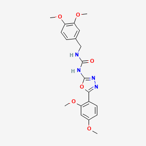 molecular formula C20H22N4O6 B2691308 1-(3,4-二甲氧苯基)-3-(5-(2,4-二甲氧苯基)-1,3,4-噁二唑-2-基)脲 CAS No. 1219906-46-3