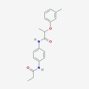 molecular formula C19H22N2O3 B269131 2-(3-methylphenoxy)-N-[4-(propionylamino)phenyl]propanamide 