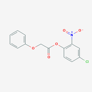 molecular formula C14H10ClNO5 B2691313 4-氯-2-硝基苯基-2-苯氧基乙酸酯 CAS No. 391229-21-3