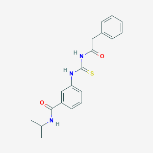 molecular formula C19H21N3O2S B269132 N-isopropyl-3-({[(phenylacetyl)amino]carbothioyl}amino)benzamide 