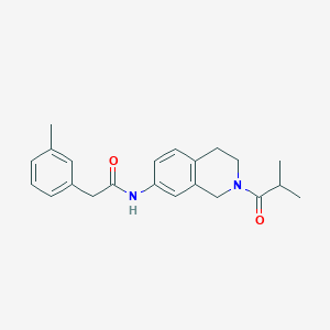 N-(2-isobutyryl-1,2,3,4-tetrahydroisoquinolin-7-yl)-2-(m-tolyl)acetamide