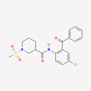 N-(2-benzoyl-4-chlorophenyl)-1-(methylsulfonyl)piperidine-3-carboxamide