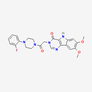 3-{2-[4-(2-fluorophenyl)piperazin-1-yl]-2-oxoethyl}-7,8-dimethoxy-3,5-dihydro-4H-pyrimido[5,4-b]indol-4-one