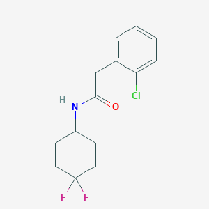 molecular formula C14H16ClF2NO B2691353 2-(2-氯苯基)-N-(4,4-二氟环己基)乙酰胺 CAS No. 2034461-62-4