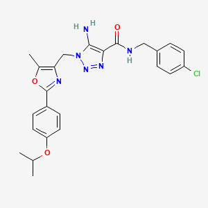 molecular formula C24H25ClN6O3 B2691364 N-(环丙基甲基)-1-{3-[3-(3-甲基苯基)-1,2,4-氧代噻二唑-5-基]吡啶-2-基}哌啶-4-羧酰胺 CAS No. 1112307-43-3