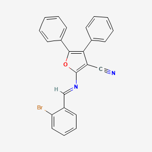 (E)-2-((2-bromobenzylidene)amino)-4,5-diphenylfuran-3-carbonitrile