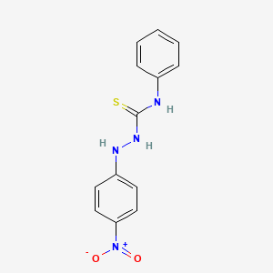 molecular formula C13H12N4O2S B2691397 2-(4-nitrophenyl)-N-phenylhydrazinecarbothioamide CAS No. 20131-55-9