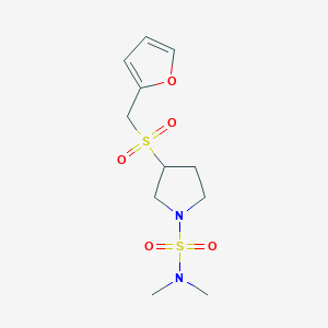 3-((furan-2-ylmethyl)sulfonyl)-N,N-dimethylpyrrolidine-1-sulfonamide