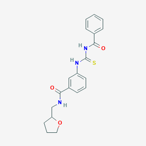 molecular formula C20H21N3O3S B269140 3-{[(benzoylamino)carbothioyl]amino}-N-(tetrahydro-2-furanylmethyl)benzamide 
