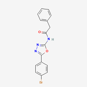molecular formula C16H12BrN3O2 B2691402 N-(5-(4-bromophenyl)-1,3,4-oxadiazol-2-yl)-2-phenylacetamide CAS No. 905654-02-6