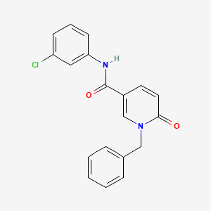 molecular formula C19H15ClN2O2 B2691403 1-benzyl-N-(3-chlorophenyl)-6-oxo-1,6-dihydropyridine-3-carboxamide CAS No. 1004256-10-3