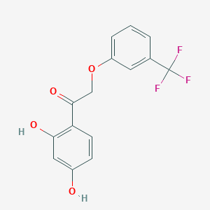 1-(2,4-Dihydroxyphenyl)-2-[3-(trifluoromethyl)phenoxy]ethan-1-one