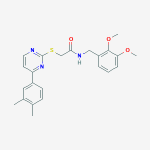 N-[(2,3-DIMETHOXYPHENYL)METHYL]-2-{[4-(3,4-DIMETHYLPHENYL)PYRIMIDIN-2-YL]SULFANYL}ACETAMIDE