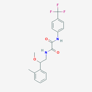 molecular formula C19H19F3N2O3 B2691412 N1-(2-methoxy-2-(o-tolyl)ethyl)-N2-(4-(trifluoromethyl)phenyl)oxalamide CAS No. 1797338-72-7