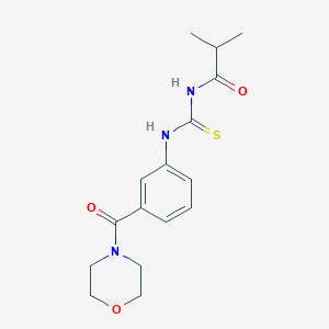 molecular formula C16H21N3O3S B269142 N-isobutyryl-N'-[3-(4-morpholinylcarbonyl)phenyl]thiourea 