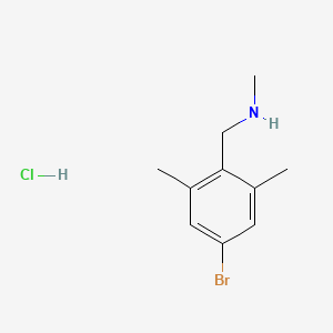 molecular formula C10H15BrClN B2691426 1-(4-Bromo-2,6-dimethylphenyl)-N-methylmethanamine;hydrochloride CAS No. 2248345-98-2