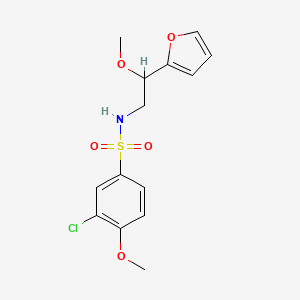 molecular formula C14H16ClNO5S B2691429 3-chloro-N-(2-(furan-2-yl)-2-methoxyethyl)-4-methoxybenzenesulfonamide CAS No. 1798660-14-6