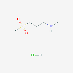molecular formula C5H14ClNO2S B2691436 (3-甲磺酰基丙基)(甲基)胺；盐酸盐 CAS No. 2219379-29-8