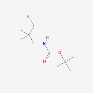 molecular formula C10H18BrNO2 B2691439 tert-butyl N-{[1-(bromomethyl)cyclopropyl]methyl}carbamate CAS No. 1545706-29-3