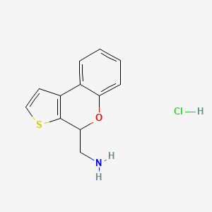 molecular formula C12H12ClNOS B2691440 4H-Thieno[2,3-c]chromen-4-ylmethanamine;hydrochloride CAS No. 1310423-60-9