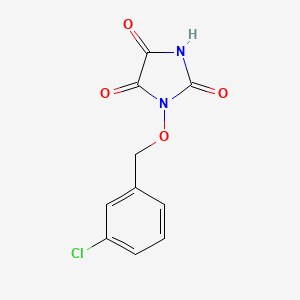 molecular formula C10H7ClN2O4 B2691442 1-[(3-氯苄氧基)-1H-咪唑-2,4,5(3H)-三酮 CAS No. 339104-02-8