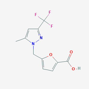 5-(5-Methyl-3-trifluoromethyl-pyrazol-1-ylmethyl)-furan-2-carboxylic acid
