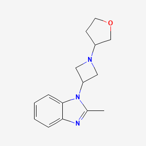 molecular formula C15H19N3O B2691445 2-Methyl-1-[1-(oxolan-3-yl)azetidin-3-yl]benzimidazole CAS No. 2380173-70-4