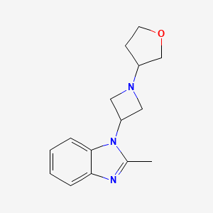 molecular formula C15H19N3O B2691445 2-methyl-1-[1-(oxolan-3-yl)azetidin-3-yl]-1H-1,3-benzodiazole CAS No. 2380173-70-4