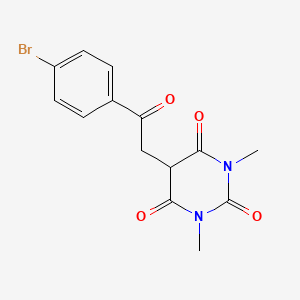 molecular formula C14H13BrN2O4 B2691448 5-[2-(4-溴苯基)-2-氧乙基]-1,3-二甲基-2,4,6(1H,3H,5H)-嘧啶三酮 CAS No. 477889-06-8