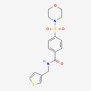 molecular formula C16H18N2O4S2 B2691449 4-(morpholinosulfonyl)-N-(thiophen-3-ylmethyl)benzamide CAS No. 1211286-03-1