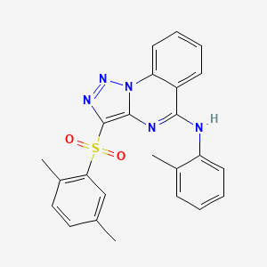 molecular formula C24H21N5O2S B2691454 3-[(2,5-dimethylphenyl)sulfonyl]-N-(2-methylphenyl)[1,2,3]triazolo[1,5-a]quinazolin-5-amine CAS No. 899761-13-8