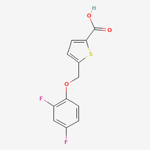 molecular formula C12H8F2O3S B2691455 5-[(2,4-二氟苯氧基)甲基]噻吩-2-羧酸 CAS No. 934127-23-8