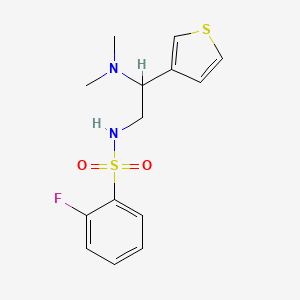 N-[2-(dimethylamino)-2-(thiophen-3-yl)ethyl]-2-fluorobenzene-1-sulfonamide