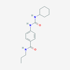 molecular formula C17H25N3O2 B269146 4-{[(cyclohexylamino)carbonyl]amino}-N-propylbenzamide 
