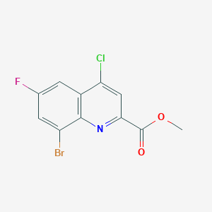 molecular formula C11H6BrClFNO2 B2691460 甲基-8-溴-4-氯-6-氟喹啉-2-羧酸酯 CAS No. 1260888-25-2