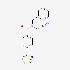 molecular formula C19H15N3OS B2691467 N-benzyl-N-(cyanomethyl)-4-(1,3-thiazol-4-yl)benzamide CAS No. 1444600-85-4