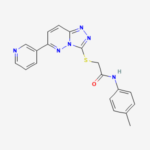 molecular formula C19H16N6OS B2691473 N-(4-methylphenyl)-2-[(6-pyridin-3-yl-[1,2,4]triazolo[4,3-b]pyridazin-3-yl)sulfanyl]acetamide CAS No. 891106-57-3