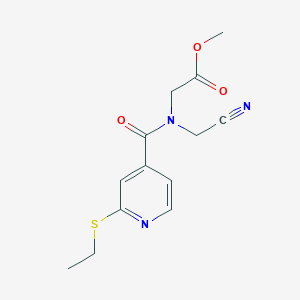 methyl 2-[N-(cyanomethyl)-1-[2-(ethylsulfanyl)pyridin-4-yl]formamido]acetate