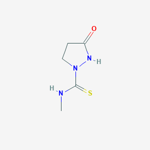 molecular formula C5H9N3OS B2691479 N-methyl-3-oxopyrazolidine-1-carbothioamide CAS No. 303994-98-1