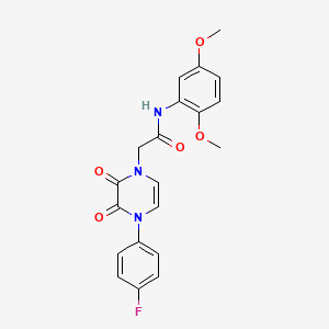 molecular formula C20H18FN3O5 B2691481 N-(2,5-dimethoxyphenyl)-2-[4-(4-fluorophenyl)-2,3-dioxopyrazin-1-yl]acetamide CAS No. 904523-76-8