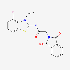 molecular formula C19H14FN3O3S B2691489 (Z)-2-(1,3-二氧代异喹啉-2-基)-N-(3-乙基-4-氟苯并噻唑-2(3H)-基亚)乙酰胺 CAS No. 868375-21-7