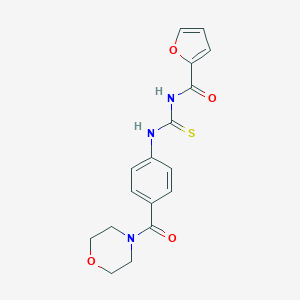 molecular formula C17H17N3O4S B269149 N-(2-furoyl)-N'-[4-(4-morpholinylcarbonyl)phenyl]thiourea 