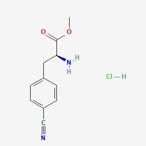 molecular formula C11H13ClN2O2 B2691495 L-(S)-4-CYanophenylalanine, methyl ester HCl CAS No. 306733-12-0