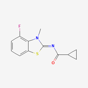 N-(4-fluoro-3-methyl-1,3-benzothiazol-2-ylidene)cyclopropanecarboxamide