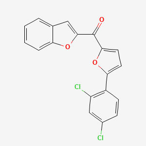 molecular formula C19H10Cl2O3 B2691501 1-苯并呋喃-2-基[5-(2,4-二氯苯基)-2-呋喃基]甲酮 CAS No. 400084-93-7