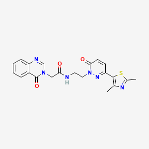 B2691514 N-(2-(3-(2,4-dimethylthiazol-5-yl)-6-oxopyridazin-1(6H)-yl)ethyl)-2-(4-oxoquinazolin-3(4H)-yl)acetamide CAS No. 1251610-23-7